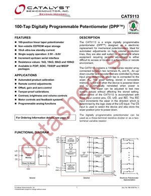 CAT5113ZI-00 datasheet  